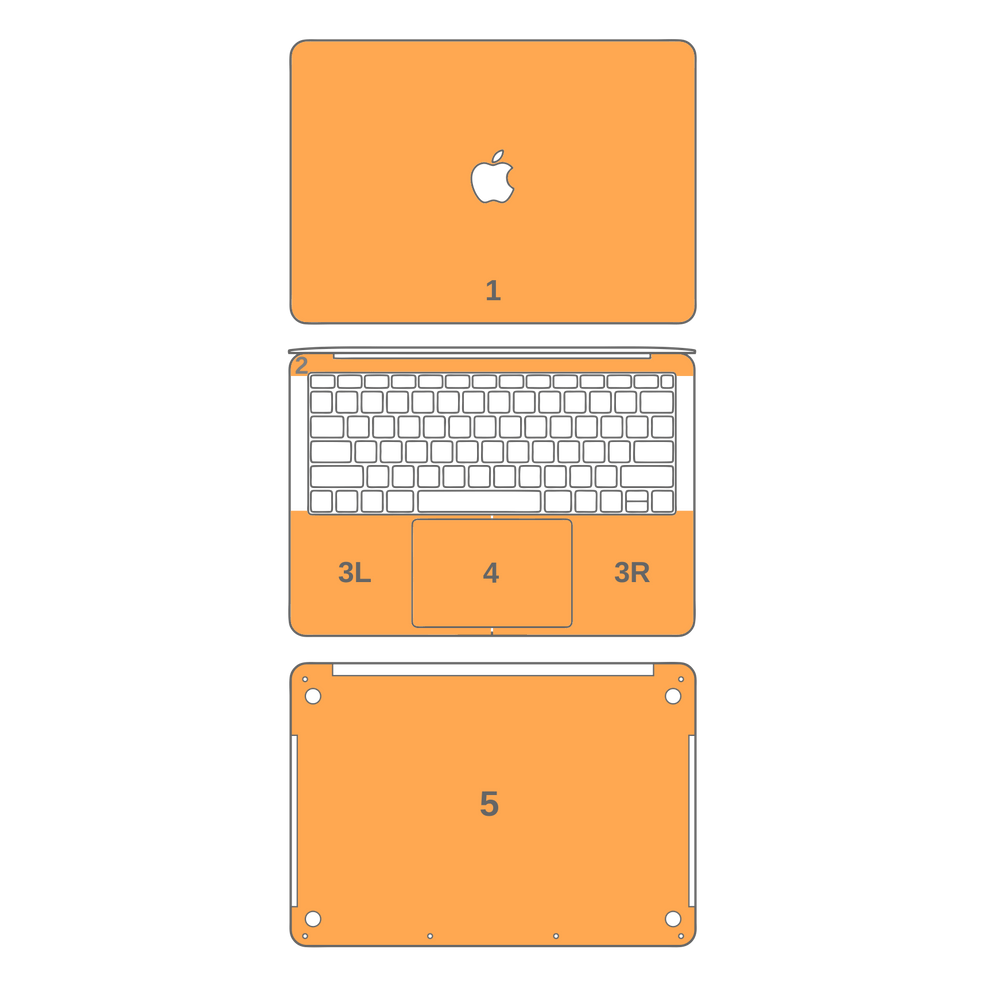 MacBook PRO 16" (2019) SIGNATURE Sharp-Edged Orange CAMO Skin