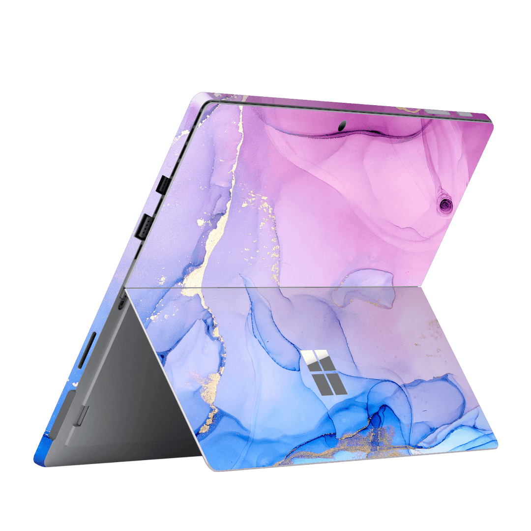 Microsoft Surface Pro (2017) Print Printed Custom Signature AGATE GEODE Pink-Blue Skin Wrap Sticker Decal Cover Protector by EasySkinz