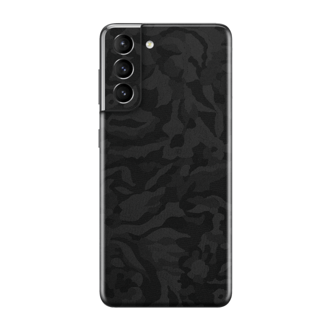 Samsung Galaxy S21+ PLUS Luxuria Black 3D Textured Camo Camouflage Skin Wrap Decal Protector | EasySkin
