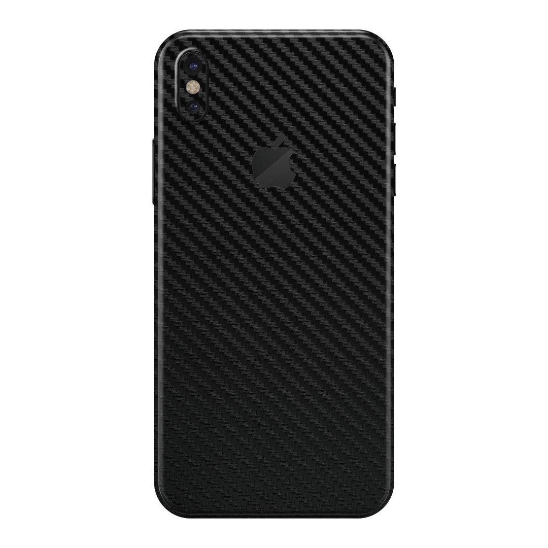 iPhone XS MAX Black 3D Textured CARBON Fibre Fiber Skin, Wrap, Decal, Protector, Cover by EasySkinz | EasySkinz.com