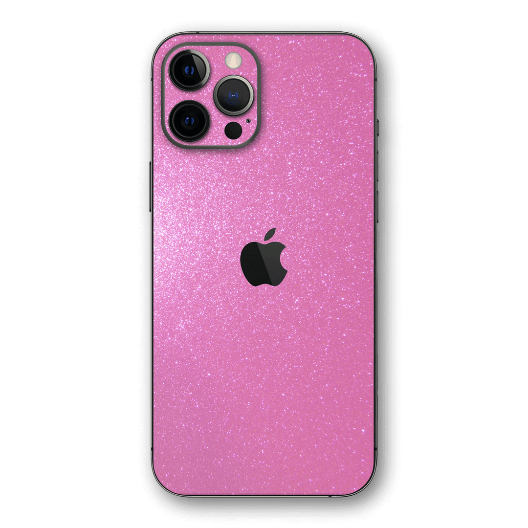 iPhone 12 PRO Diamond PINK Shimmering, Sparkling, Glitter Skin, Wrap, Decal, Protector, Cover by EasySkinz | EasySkinz.com