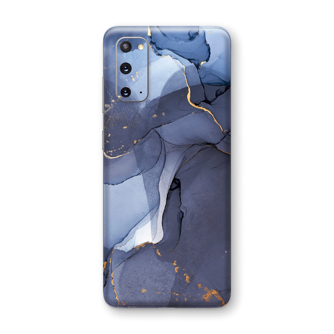 Samsung Galaxy S20 SIGNATURE AGATE GEODE Pigeon Blue-Gold Skin, Wrap, Decal, Protector, Cover by EasySkinz | EasySkinz.com